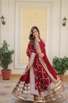 KA 1082 Faux Blooming With Embroidery Zari Sequins Work Gown With Dupatta Wholesale Online